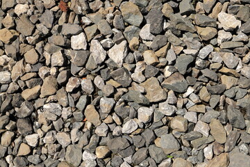 gray gravel as a background 