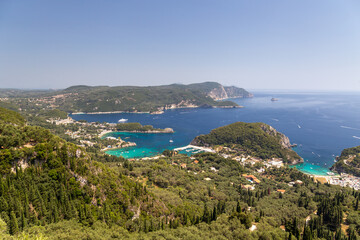 View of the coast of Palaiokastritsa Bay, Corfu, Greece