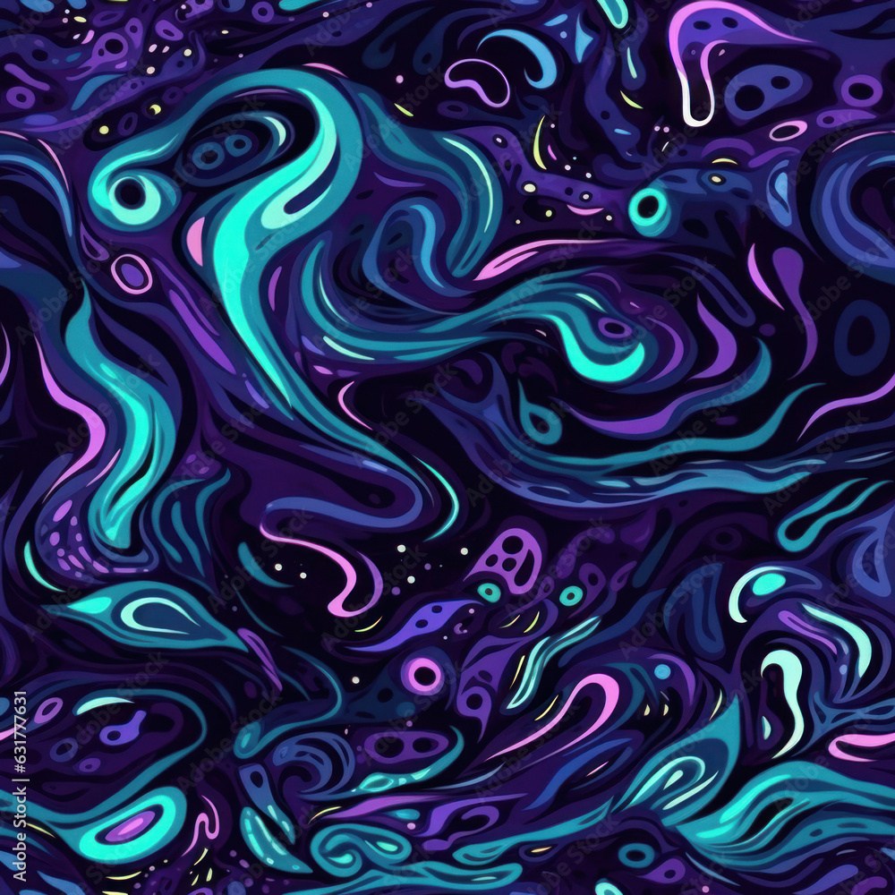 Poster fluid waves abstract seamless pattern