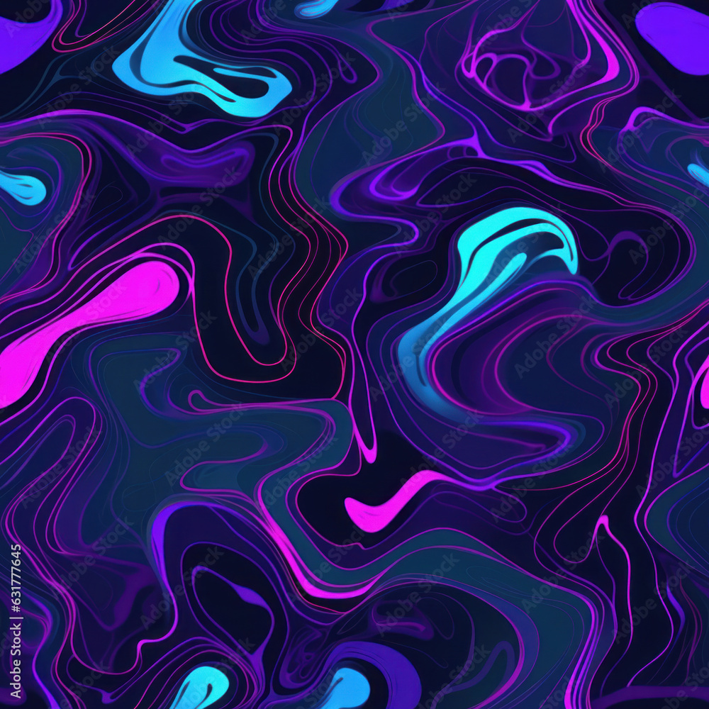 Poster fluid waves abstract seamless pattern
