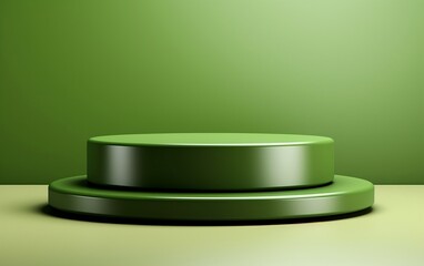 Green Pedestal for Display, Generative Ai