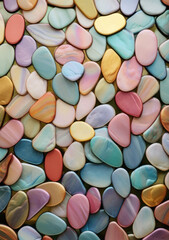 Pastel colored various stones