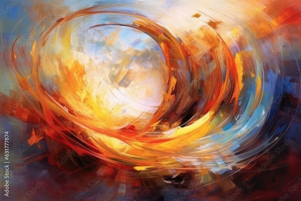 Poster abstract art of dance of light theme that out of formless darkness in the style of simple yet intric