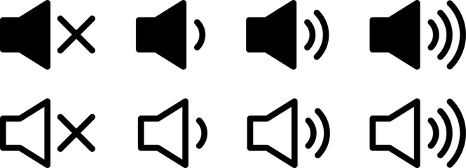 音量・ボリュームのアイコン（Audio speaker volume icon）