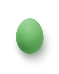 green easter egg isolated on white background