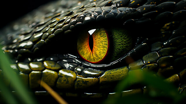 Snake closeup, Generative Ai