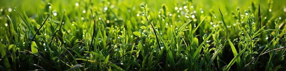 The natural background of yellow-green grass