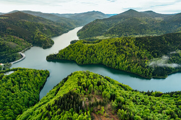 Fototapeta na wymiar Breathtaking beauty of nature's harmony captured in this awe-inspiring aerial photograph