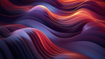 Abstract 3d render, composition, with orange, red, green and lights blues colors