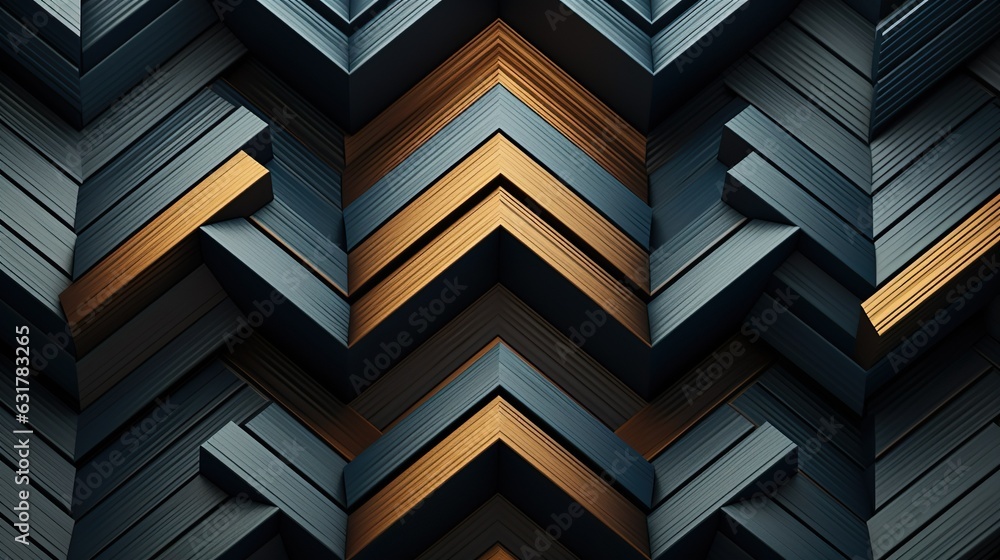 Wall mural colorful geometric hexagonal abstract background. 3d rendering