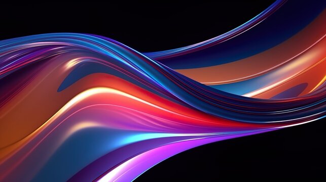 abstract smooth dynamic shape lines 3d render background