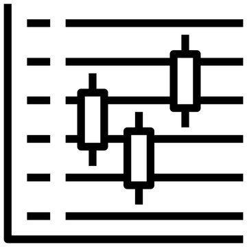 BOX AND WHISKER line icon,linear,outline,graphic,illustration