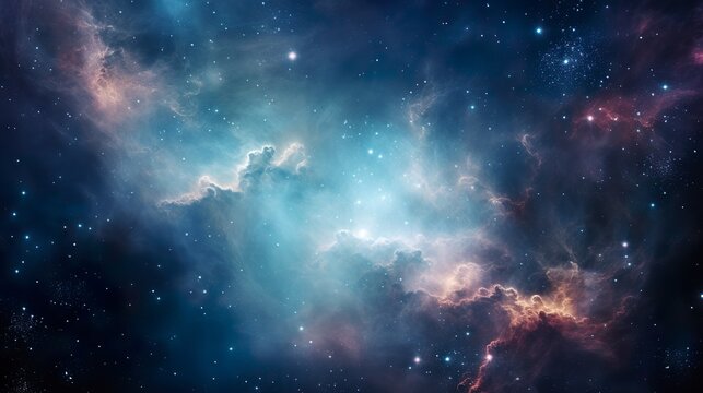 Fototapeta Milky way galaxy with star and space dust in the universe and deep planet night sky background