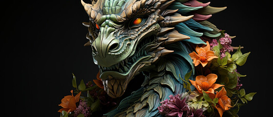 Fototapeta premium colorful dragon statue