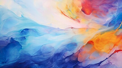 Abstract Marble Waves Acrylic Background. blue pink Marbling Texture.