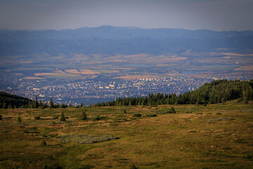 Evevning hiking to Cherni vrah peak, Vitosha mountain, Bulgaria