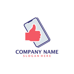 Fototapeta premium Like Phone logo design vector. Smartphone logo design template concept