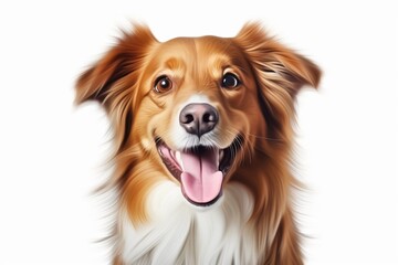Happy dog portrait, Pet grooming services, Dog cosmetics,White background