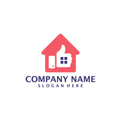 Like House logo design vector. Home logo design template concept