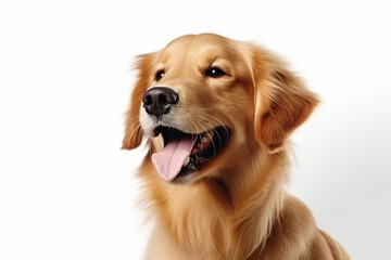 Happy dog portrait, Veterinary clinic, Pet greeting cards,White background
