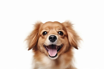 Happy dog portrait, Pet products, Pet care,White background