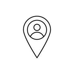 user location icon. outline icon