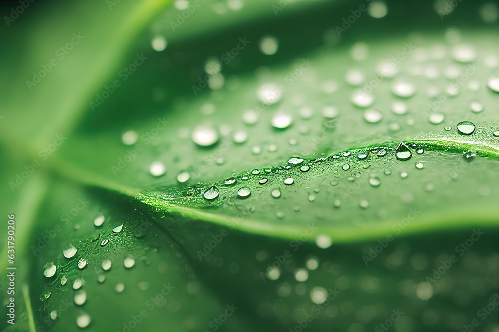 Aufkleber green leaf background close up view. nature foliage abstract of leave texture for showing concept of