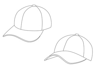 ゴルフ M帽子 テンプレート 表裏 白　