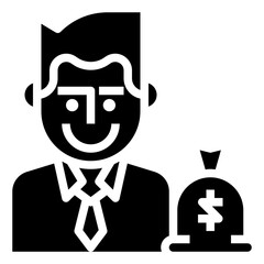 investor line icon,linear,outline,graphic,illustration