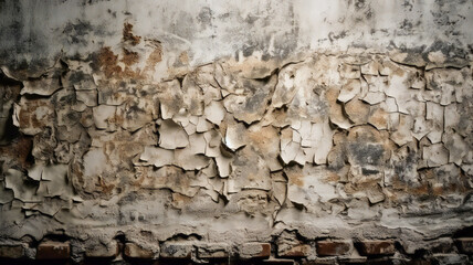 Fototapeta premium Background, texture of old white wall. Generative AI technology.