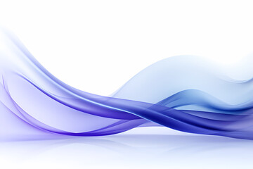 Naklejka premium blue and purple neo light colors waves on white canvas background. Generative Ai