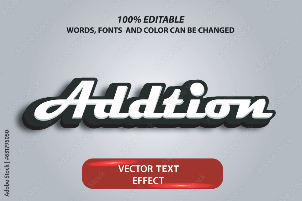 Poster editable original vector text effect addtion fully customize font template