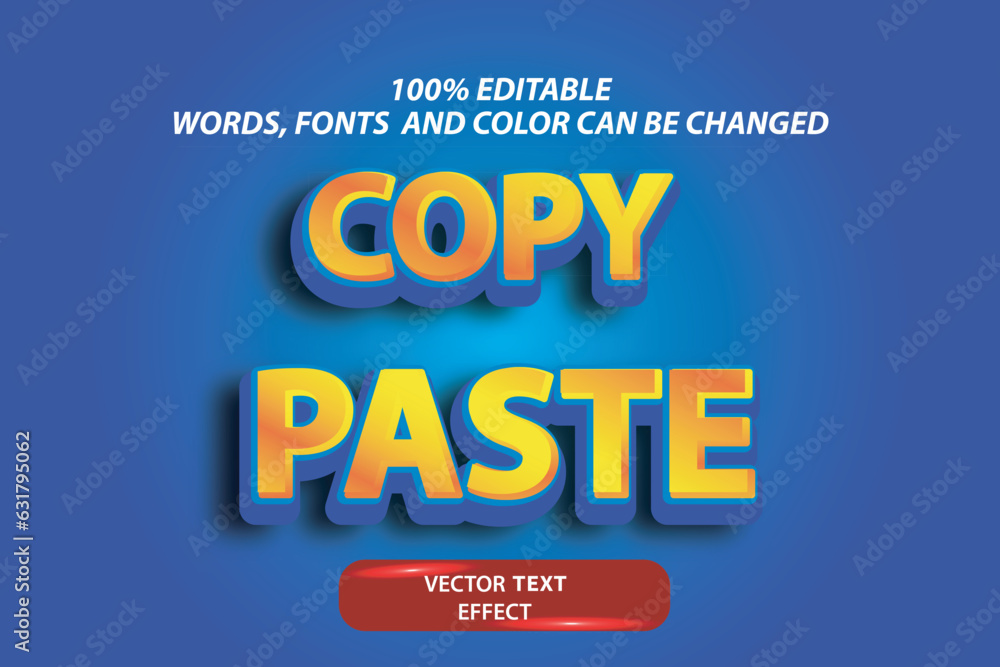 Poster editable original vector text effect copy paste fully customize font template