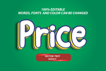 editable original vector text effect Price fully customize font template