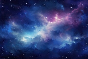Obraz na płótnie Canvas Colorful, stars and space background, universe wallpaper. Generative Ai.