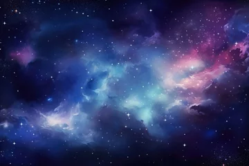  Colorful, stars and space background, universe wallpaper. Generative Ai. © annamaria