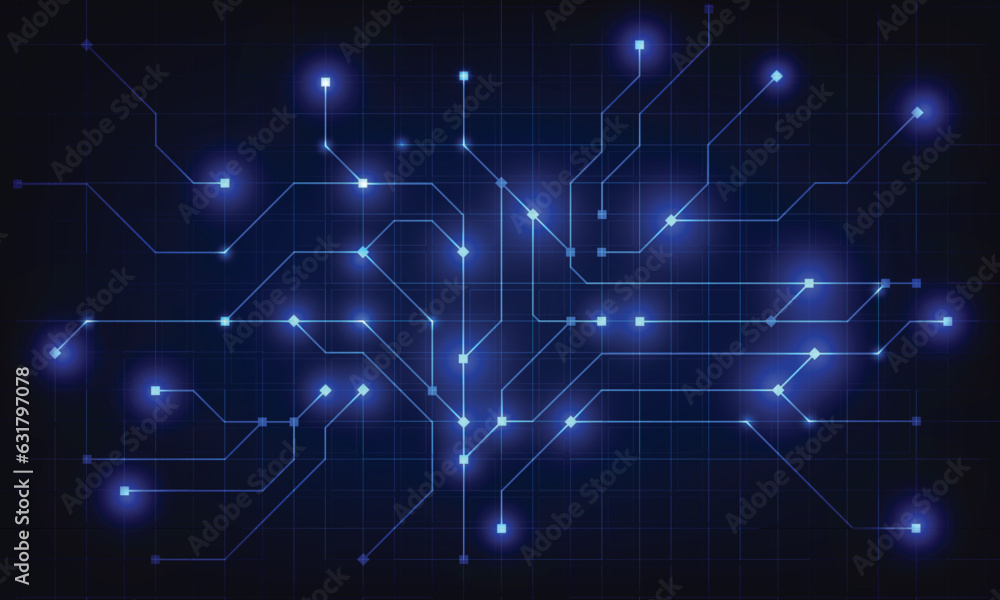 Poster abstract circuit networking blockchain concept background.