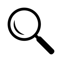 Loupe icon. Magnifying glass icon, magnifier symbol. 