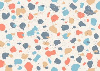 Colorful pattern with terrazzo texture