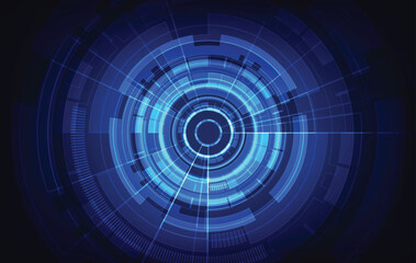 UI HUD screen tech system innovation concept background template. vector illustration.