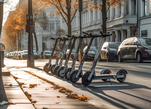 Geparkte E-Scooter