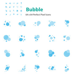 Fototapeta na wymiar set of bubble icons, water, element,