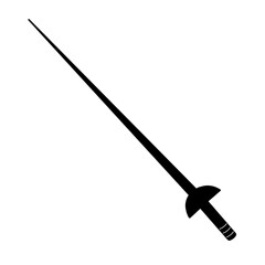 fencing , sport icon minimal line in black png