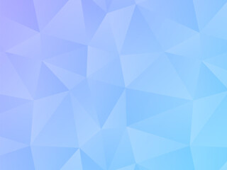 紫から青のグラデーション背景、三角ポリゴンパターン