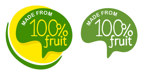 Made from 100 percent fruit - for food and drinks