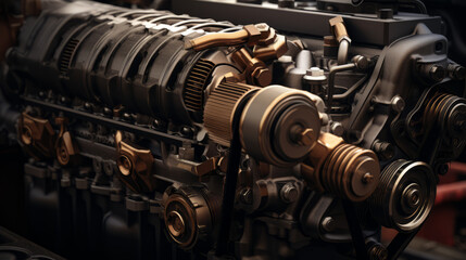 Fototapeta premium engine close up