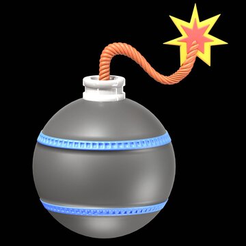 3d Isolated Icon Game Weapon Bomb