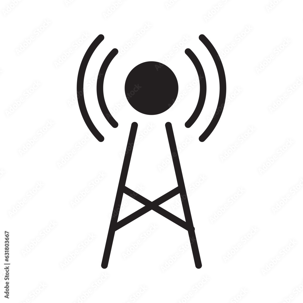 Poster electromagnetic pollution glyph vector icon isolated. electromagnetic pollution stock vector icon fo