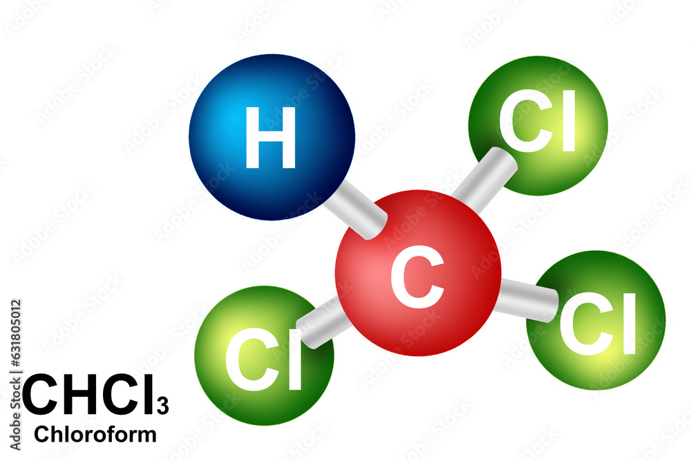 Wall mural molecular formula of chloroform isolated