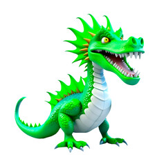Obraz premium green dragon cartoon